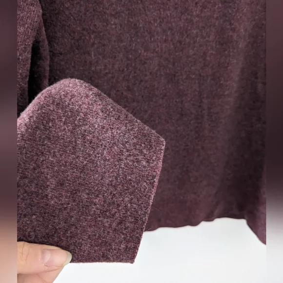 Zara Burgundy Cotton Blend Knit Sweater - NWOT - Picture 5 of 7